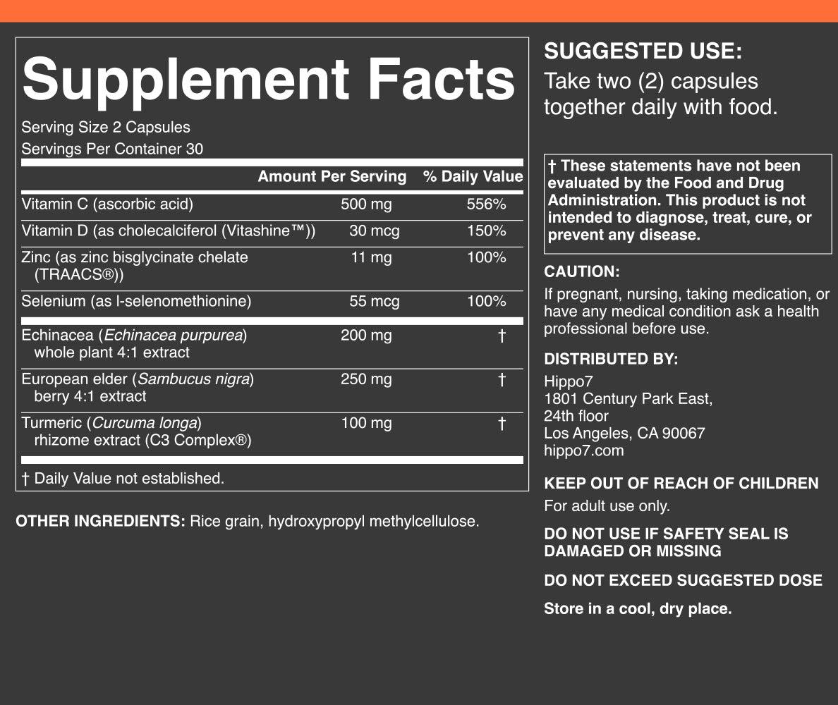 Immune Star Supplement Facts