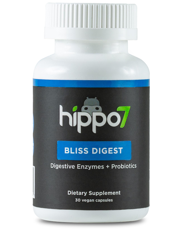 Bliss Digest is a digestive health supplement with enzymes and probiotics