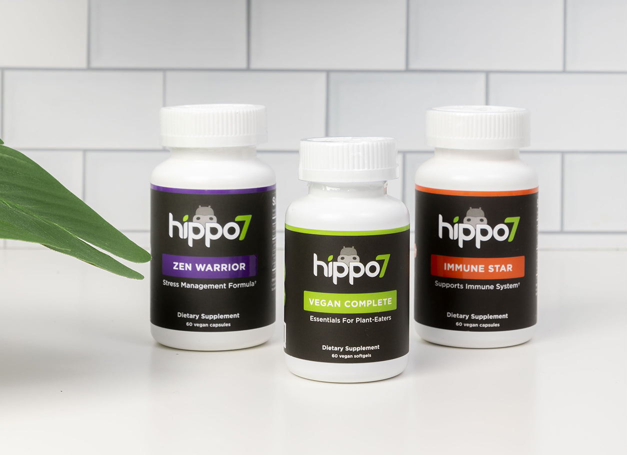 The Hippo7 Trifecta Bundle includes Vegan Complete, Zen Warrior and Immune Star
