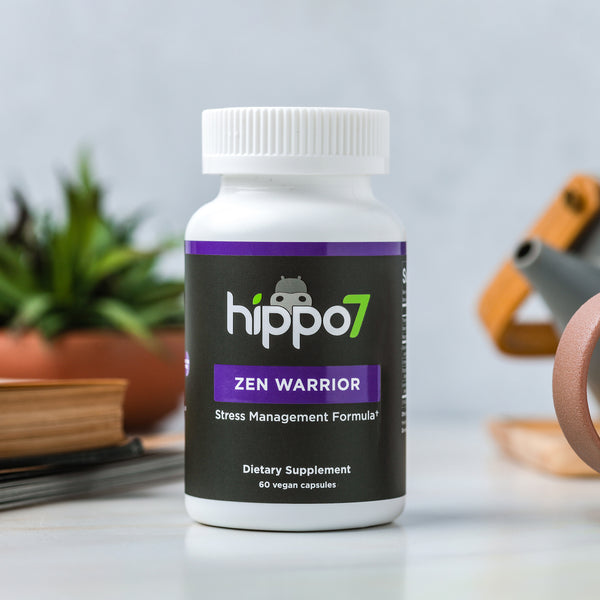 zen warrior stress management formula by hippo7 60 vegan capsules dietary supplement